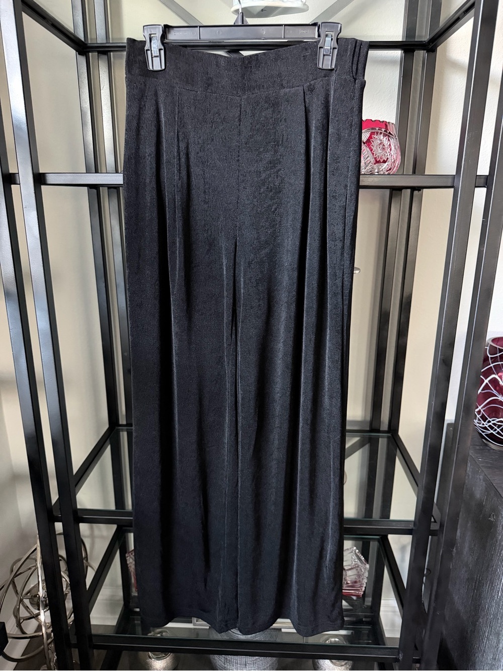 Boston Proper Black Wide-Leg Maxi Pants